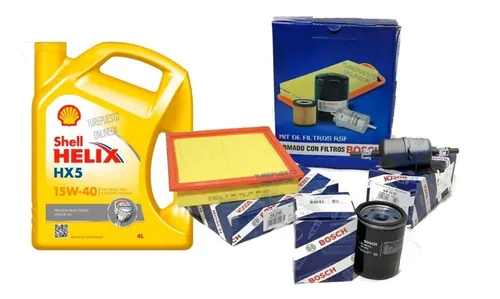 Kit X3 Filtros Bosch + Aceite Helix Fiat Palio Fire 1.4 8v